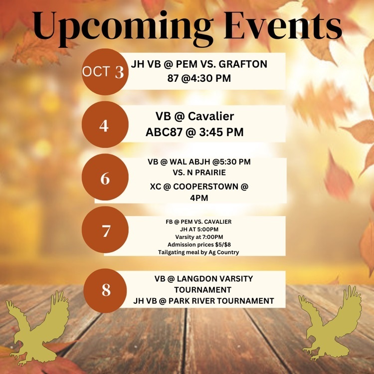 upcoming events for Oct 3-8, 2022