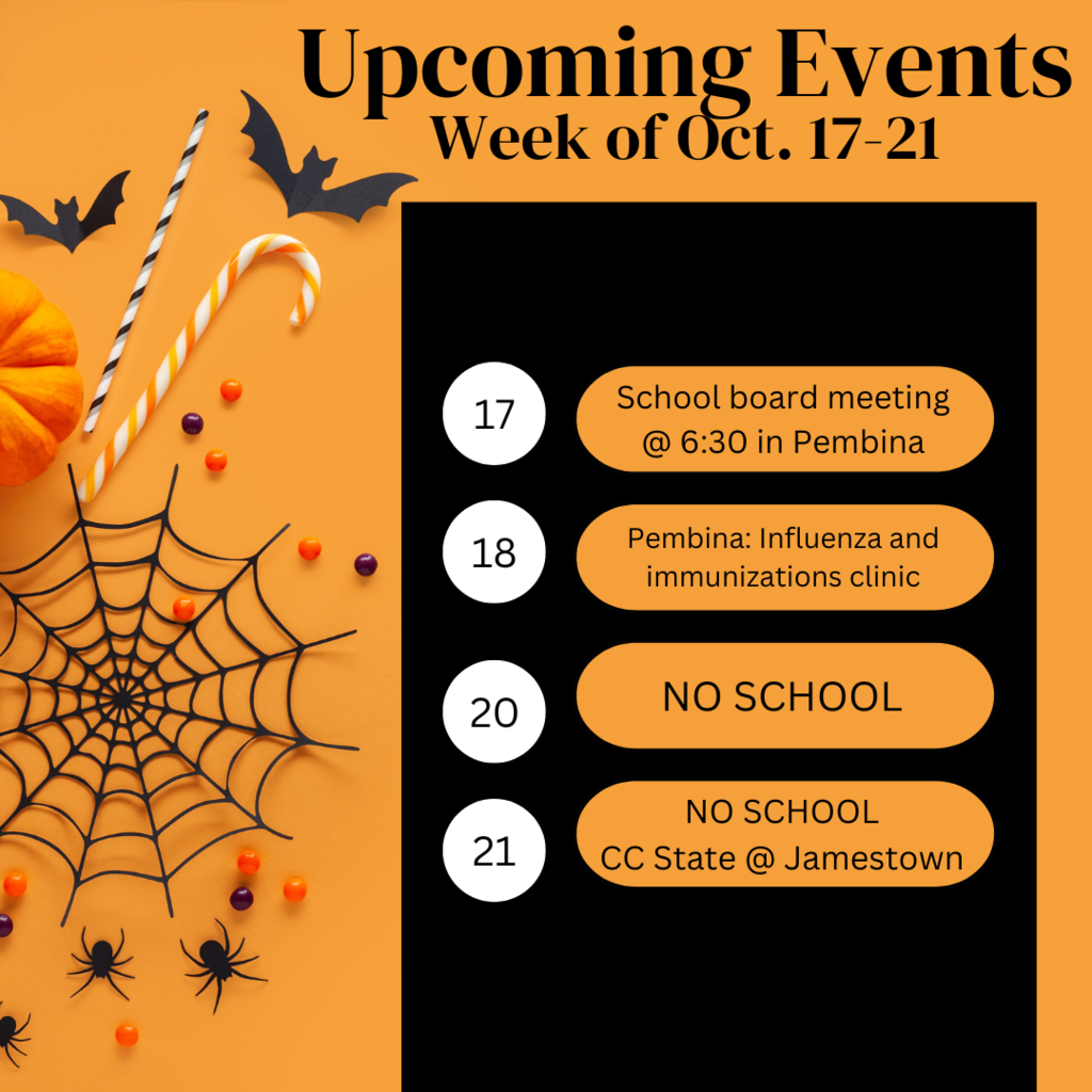 Upcoming events for the week of Oct. 17-21st,  2022