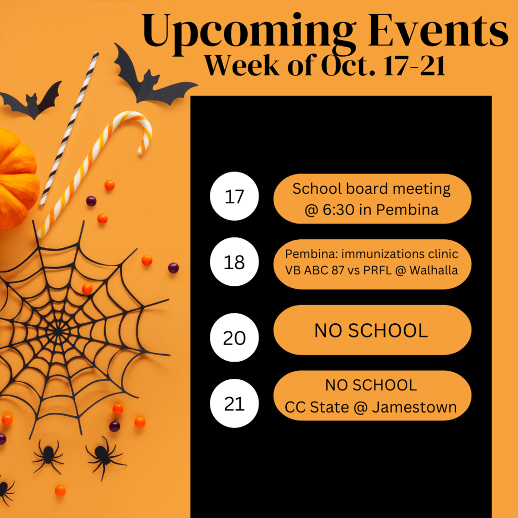 Upcoming events for the week of Oct. 17-21st, 2022