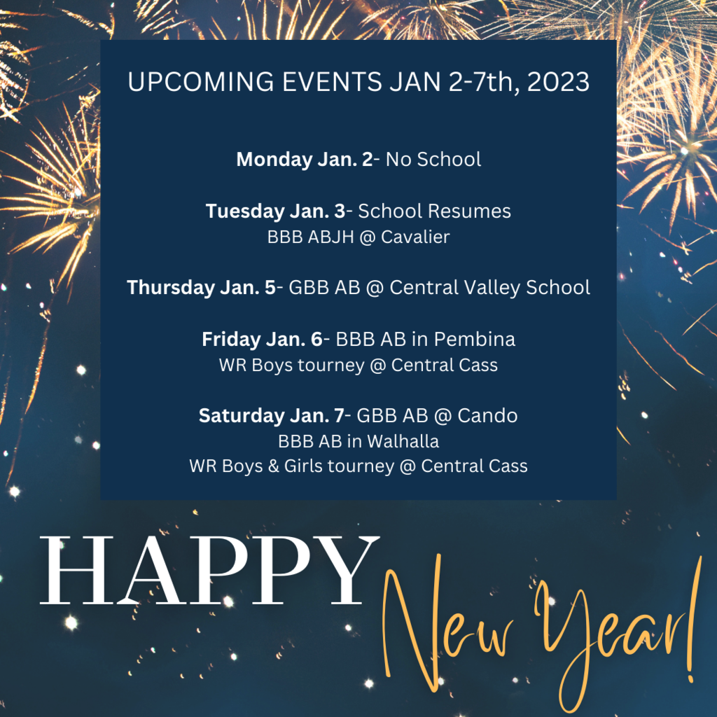 Upcoming events for the week of Jan 2-7, 2023