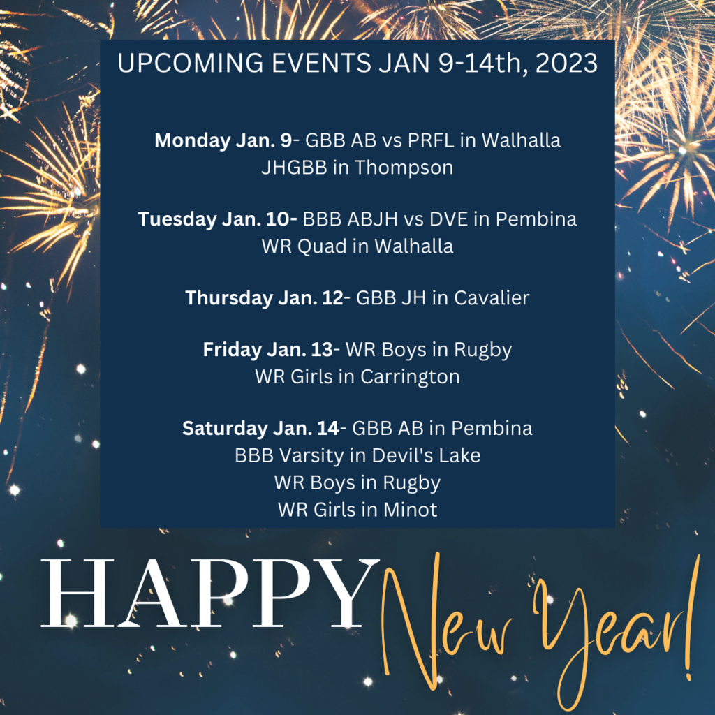 Upcoming events for Jan 9-14th