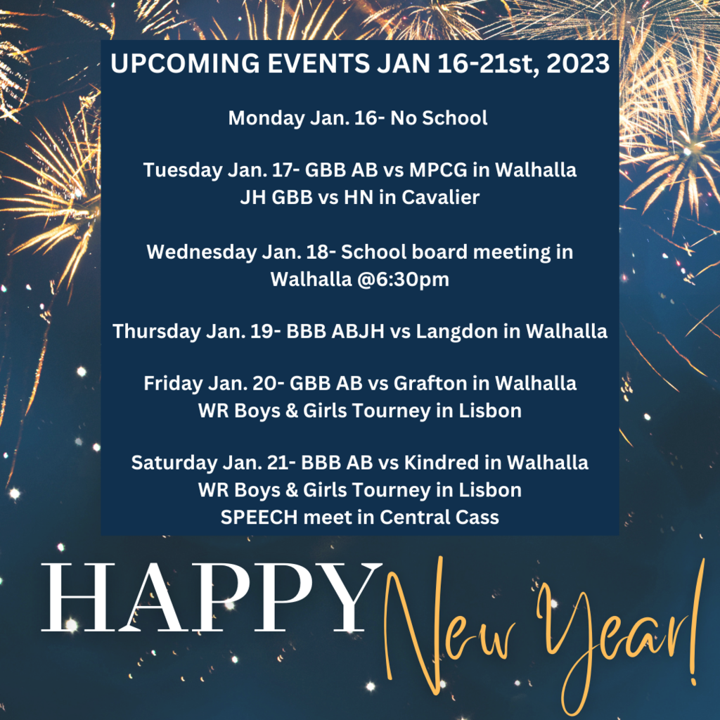 Upcoming events Jan 16-21st, 2023