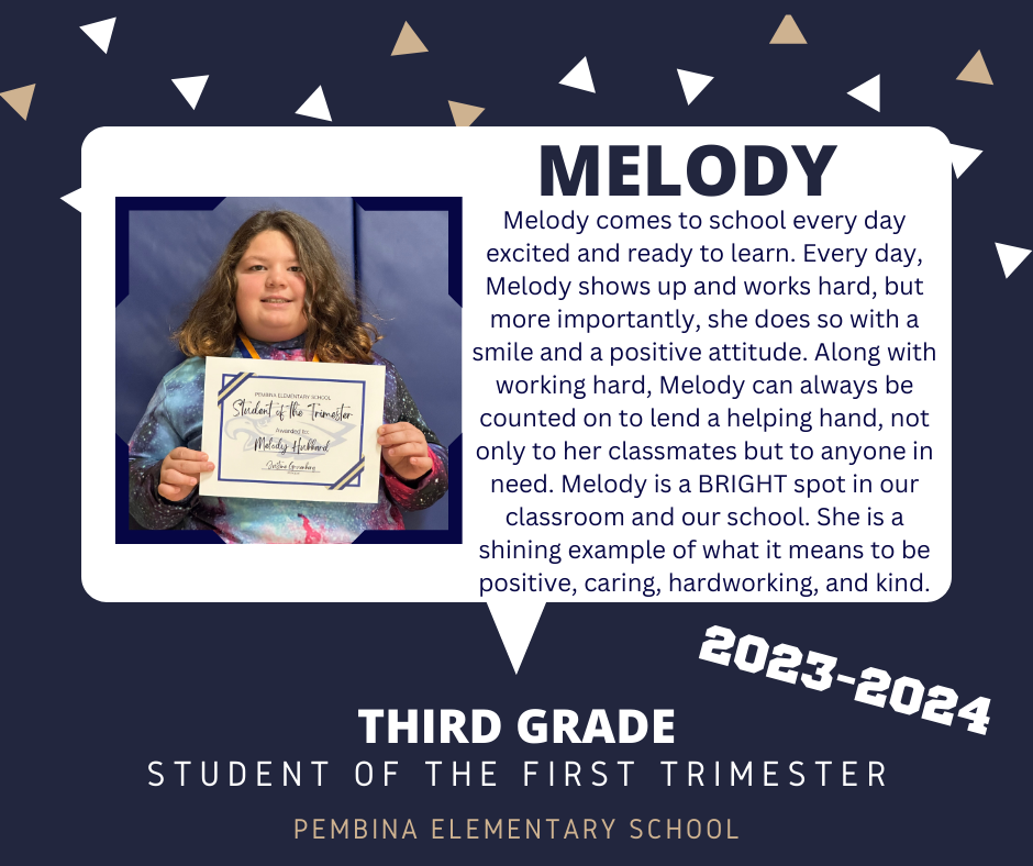 Melody in third grade!